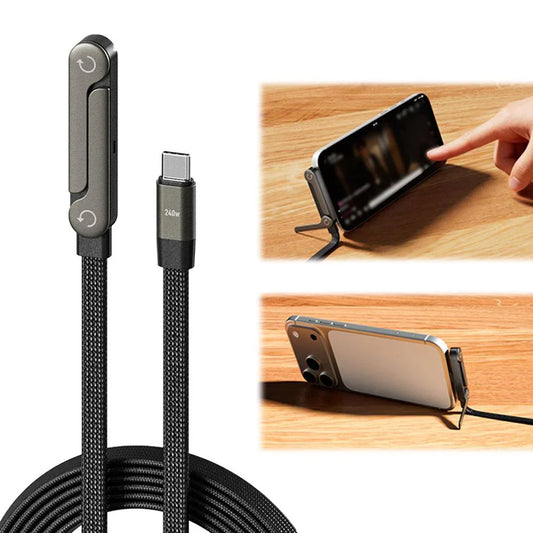 The Best 240W USB-C Cable with a Built-In Phone Stand (And Why You Need One)