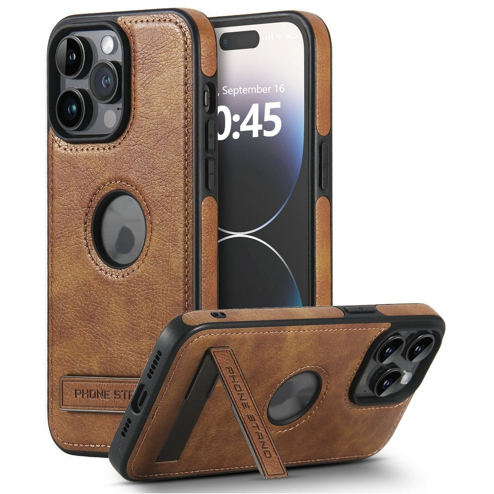 ARMORCASE™ Leather Wallet iPhone Case — Kickstand, Card Holder, MagSafe-Compatible, iPhone 12–15