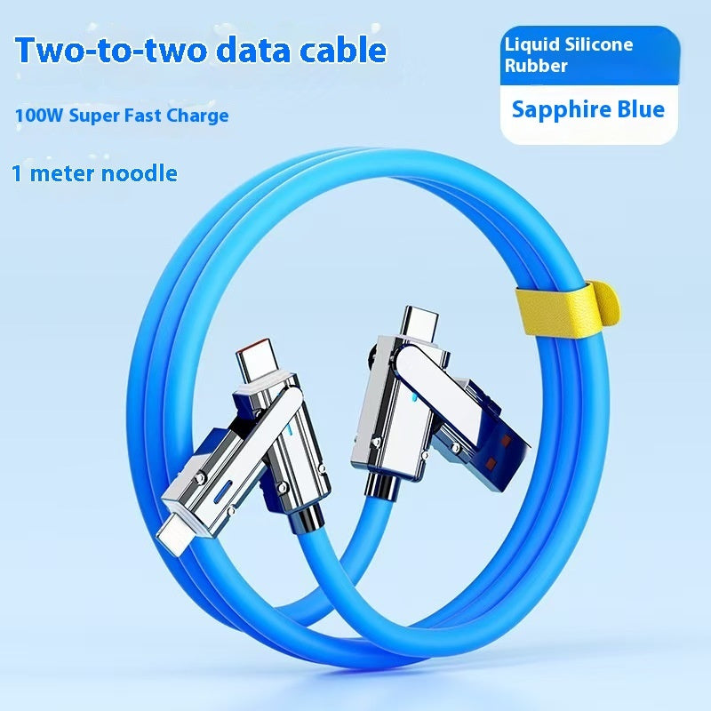 ARMORCASE™ 4-in-1 Fast Charging Cable — 100W/120W Multi-Interface USB-C, Lightning & More