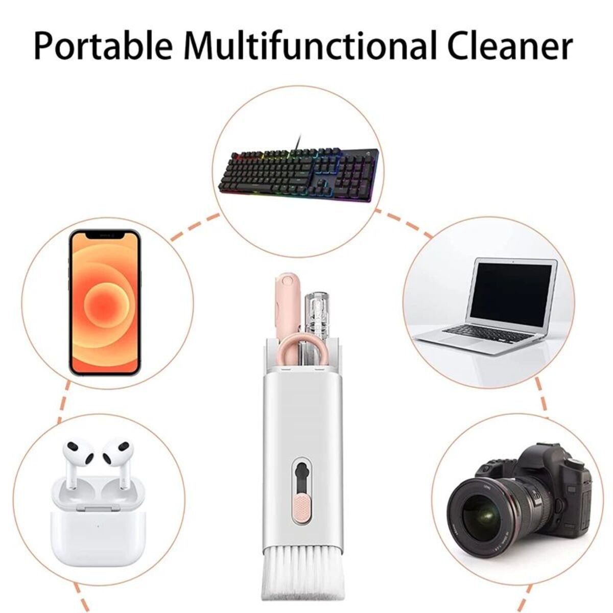 ARMORCASE™ 7-in-1 Tech Cleaning Kit — Keyboard, Earphones & More, Spotless Every Time
