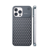 ARMORCASE™ CoolCore Aluminum Case — Heat Dissipating iPhone Case | Airflow Vents, Aromatherapy Slot | iPhone 12–15 | Gray & Silver