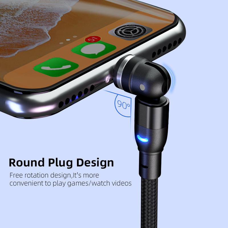ARMORCASE™ 3-in-1 Magnetic Charging Cable — 540° Rotating, LED Indicator, 3M