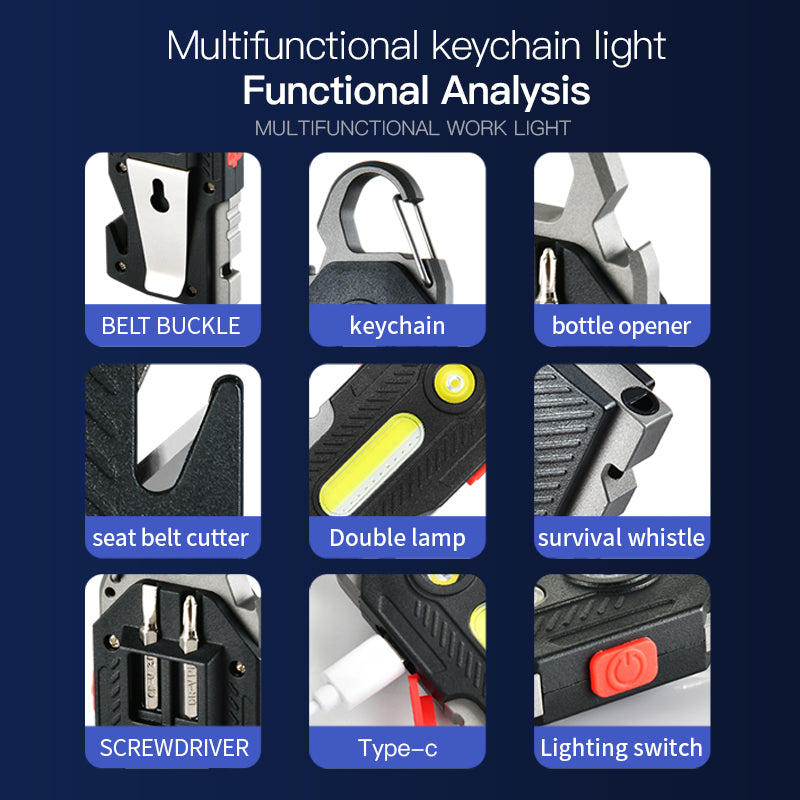 ARMORCASE™ 400LM Emergency Flashlight — 8-in-1 Survival Tool, USB-C Rechargeable