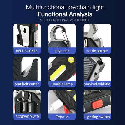 ARMORCASE™ 400LM Emergency Flashlight — 8-in-1 Survival Tool, USB-C Rechargeable