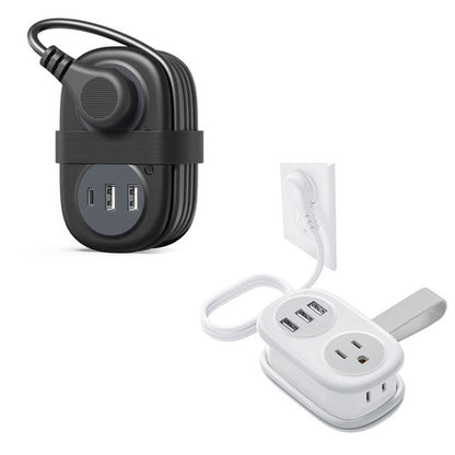 ARMORCASE™ TravelStrip Pro — Multi-Port Power Strip | 2 AC + USB-A/C | US Plug | 120cm Cord