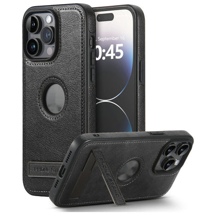 ARMORCASE™ Leather Wallet iPhone Case — Kickstand, Card Holder, MagSafe-Compatible, iPhone 12–15
