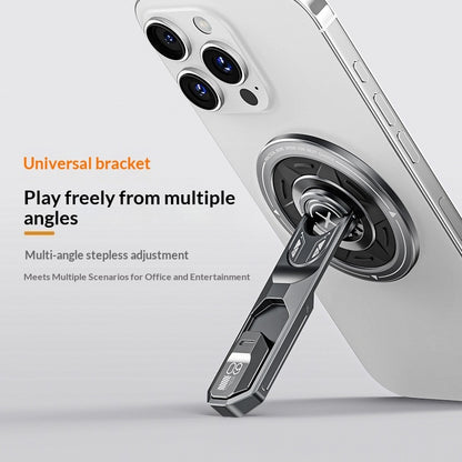 ARMORCASE™ Foldable Metal Phone Stand — Magnetic, Minimalist Zinc Alloy Desktop Bracket