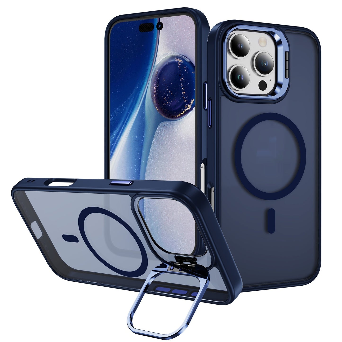 Magnetic Armor Case with Kickstand & Camera Protection – iPhone Series