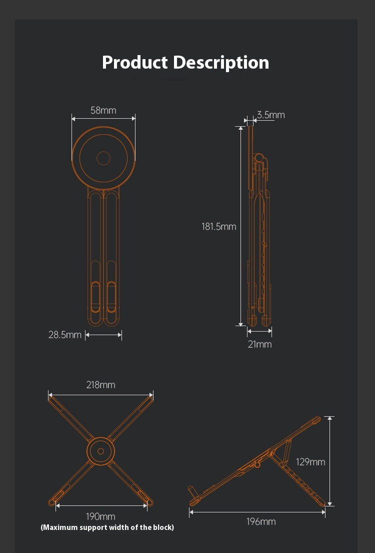 ARMORCASE™ FoldPro Aluminum Stand — Foldable, Adjustable Phone & Tablet Stand