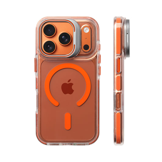 ARMORCASE™ FlipLens Mag Cover — Transparent Magnetic Flip Lens Holder iPhone Case | Shockproof, MagSafe-Ready | iPhone 13–17 Pro Max | 5 Colors