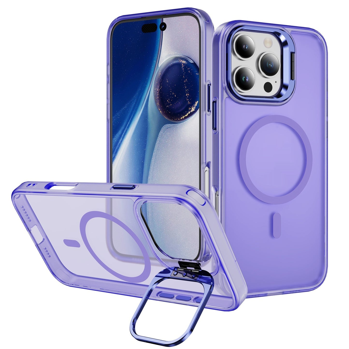 Magnetic Armor Case with Kickstand & Camera Protection – iPhone Series