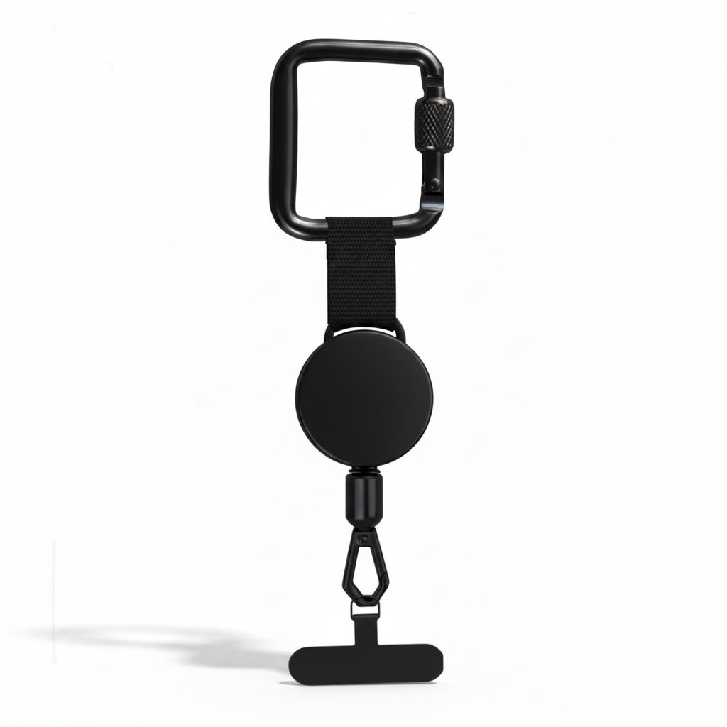 ARMORCASE™ RetractaClip Pro — Retractable Phone Lanyard Strap with Metal Buckle | Anti-Theft, Alloy Clip | Universal Fit