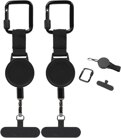 ARMORCASE™ RetractaClip Pro — Retractable Phone Lanyard Strap with Metal Buckle | Anti-Theft, Alloy Clip | Universal Fit