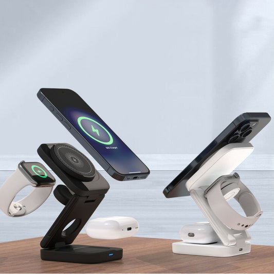 ARMORCASE™ 3-in-1 Magnetic Wireless Charger — Fold, Snap & Power Everything at Once