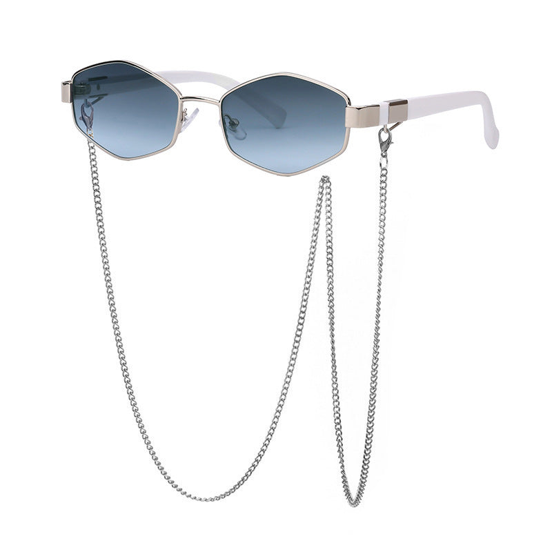 ARMORCASE™ Korean Style Chain Sunglasses — Retro Slim Frame, UV Protection
