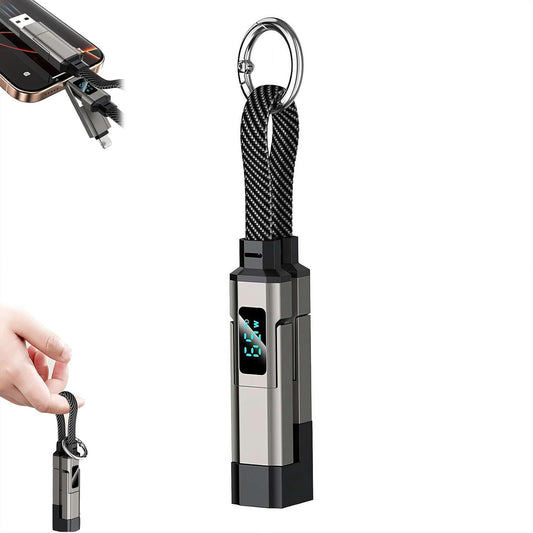 ARMORCASE™ ChargKey — 4-in-1 Keychain Cable | 65W | 40Gbps | Digital Display | 4 Colors