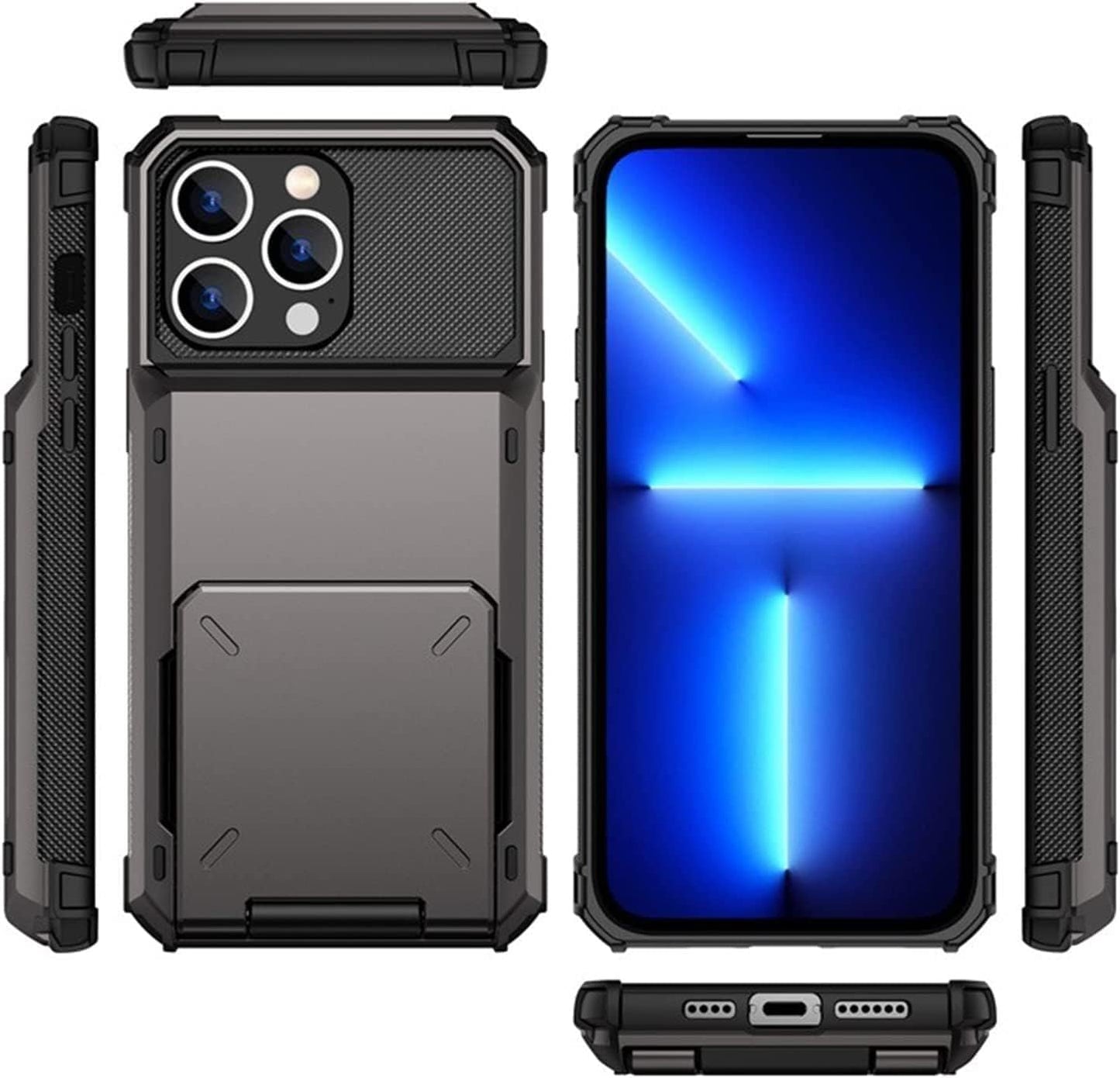 ARMORCASE™ FlipVault Card Case — Hidden Card Slot, Dual-Layer Armor | iPhone 11–17 Pro Max | 7 Colors