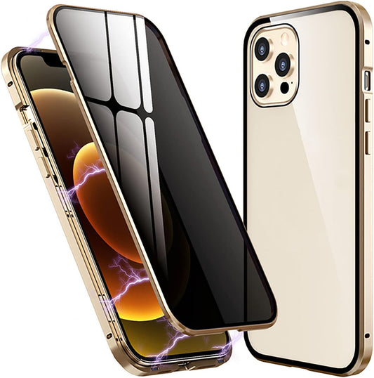 ARMORCASE™ PrivacyShield Case — Anti-Peep Double-Sided Glass iPhone Case with Metal Frame | iPhone 13–15