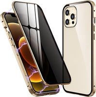 ARMORCASE™ PrivacyShield Case — Anti-Peep Double-Sided Glass iPhone Case with Metal Frame | iPhone 13–15