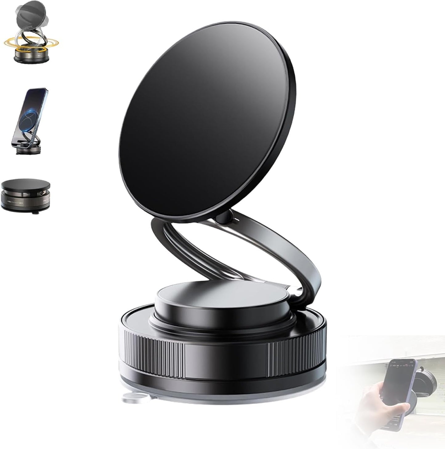 ARMORCASE™ VacuMount Pro — Vacuum Suction Magnetic Car Phone Holder | 360° Rotation | Dashboard & Windshield
