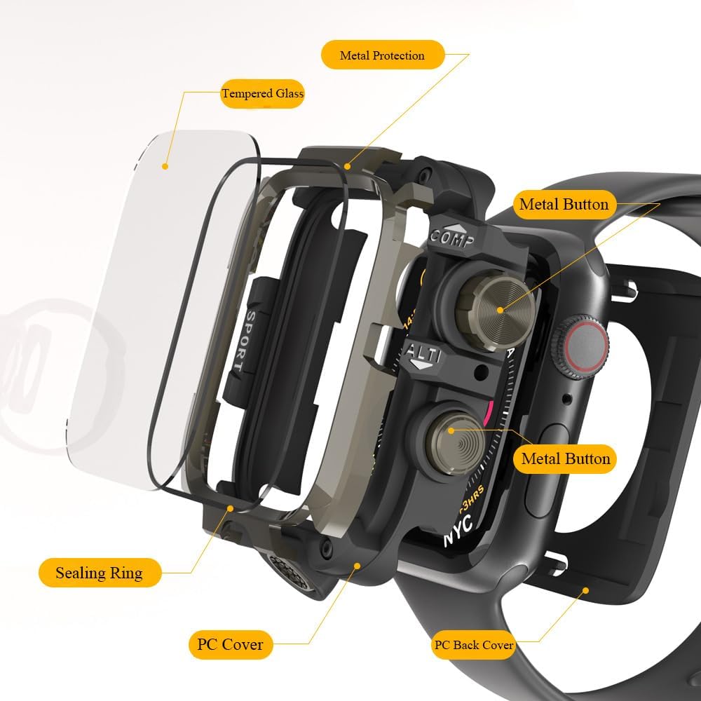 ARMORCASE™ IronShield Watch Case — Metal Waterproof Apple Watch Case | Series 4–11, SE & Ultra