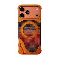ARMORCASE™ KevlarShield Mag Case — Carbon Fiber Aluminum MagSafe iPhone 17 Case | Hidden Stand | iPhone 17 Pro, Pro Max
