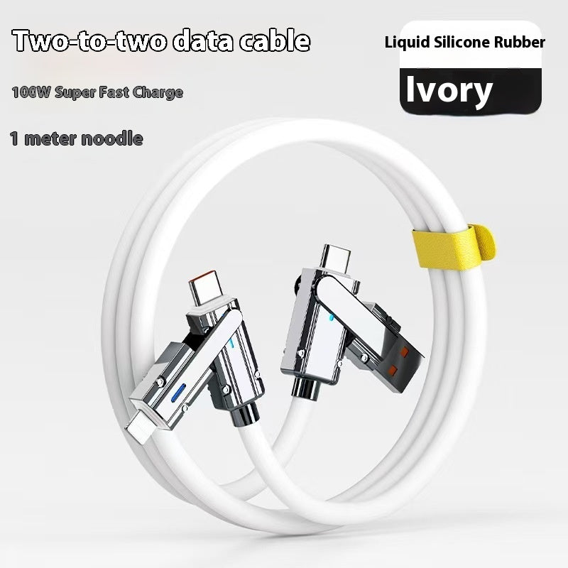 ARMORCASE™ 4-in-1 Fast Charging Cable — 100W/120W Multi-Interface USB-C, Lightning & More