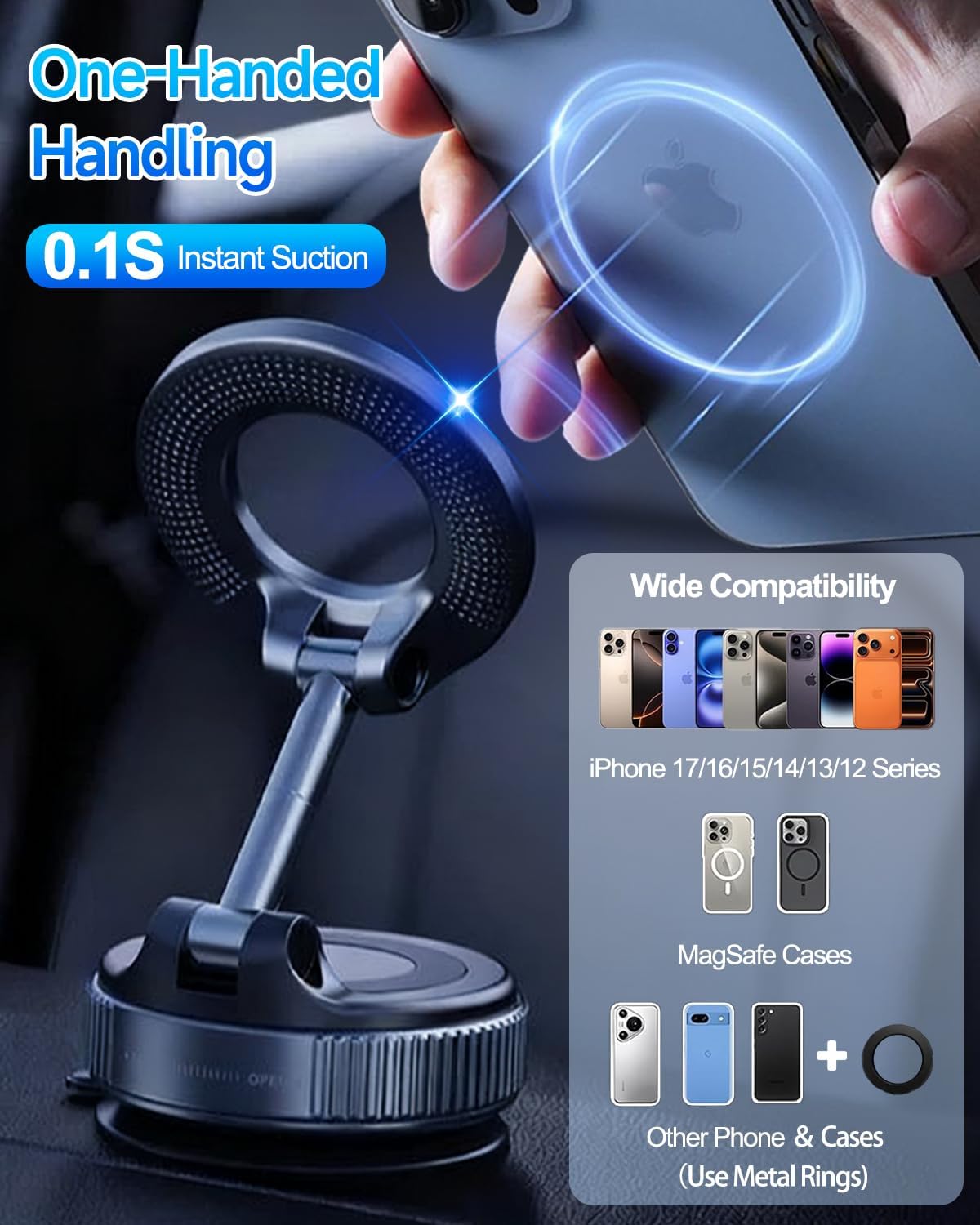 ARMORCASE™ MagMount 780 — Ultra-Strong Magnetic Car Phone Holder | 780° Full Rotation | Universal Fit | Upgrade Version