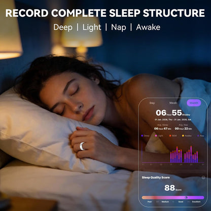 ARMORCASE™ CeraRing — Smart Health Ring | Ceramic | Heart Rate, Sleep, SpO2 | Sizes 6–13