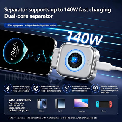 ARMORCASE™ X01 Charge Separator — 120W USB-C Auto-Disconnect Cable