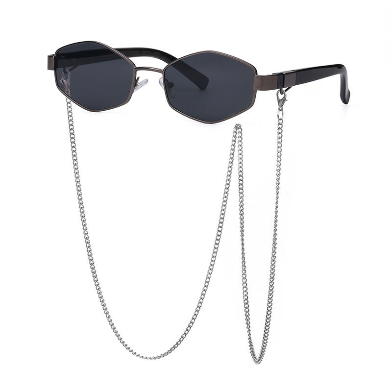 ARMORCASE™ Korean Style Chain Sunglasses — Retro Slim Frame, UV Protection
