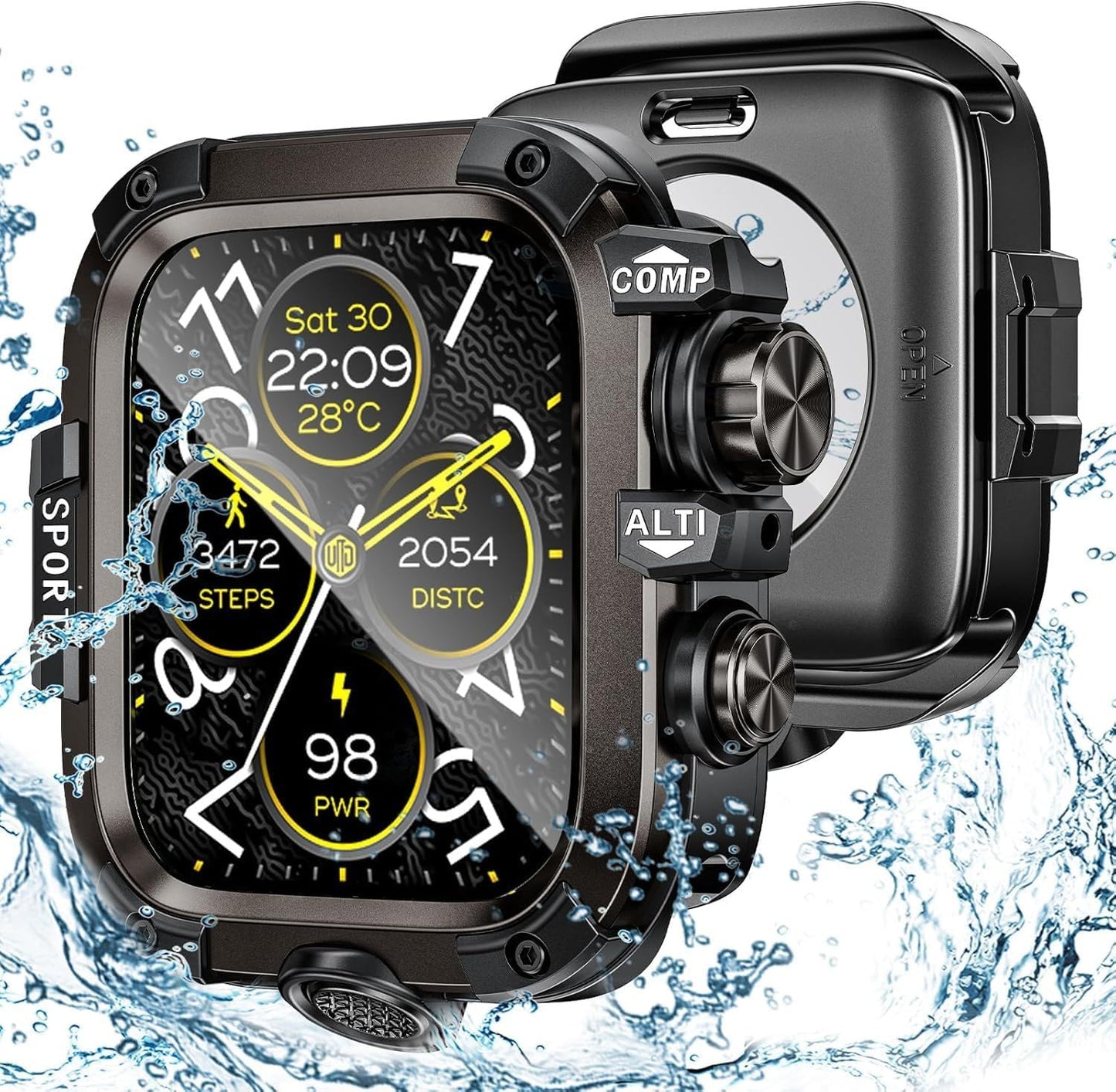 ARMORCASE™ IronShield Watch Case — Metal Waterproof Apple Watch Case | Series 4–11, SE & Ultra