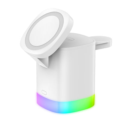 ARMORCASE™ ChargeHub RGB — 3-in-1 Foldable Wireless Charging Station with RGB Light | Phone, Watch & Earbuds