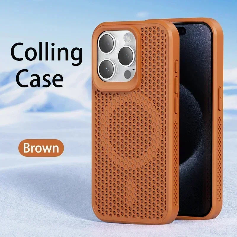 ARMORCASE™ AirFlow Mag Case — Cooling Heat-Dissipation MagSafe iPhone Case | Breathable, Matte, Magnetic | iPhone 11–17 Pro Max