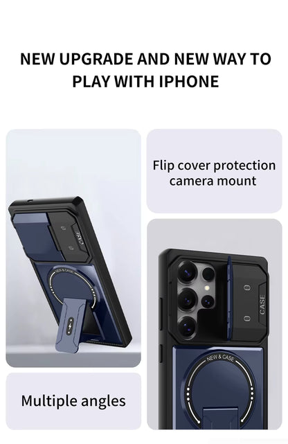 ARMORCASE™ MechStand Case — Magnetic Stand + Full Lens Protection | Samsung Galaxy