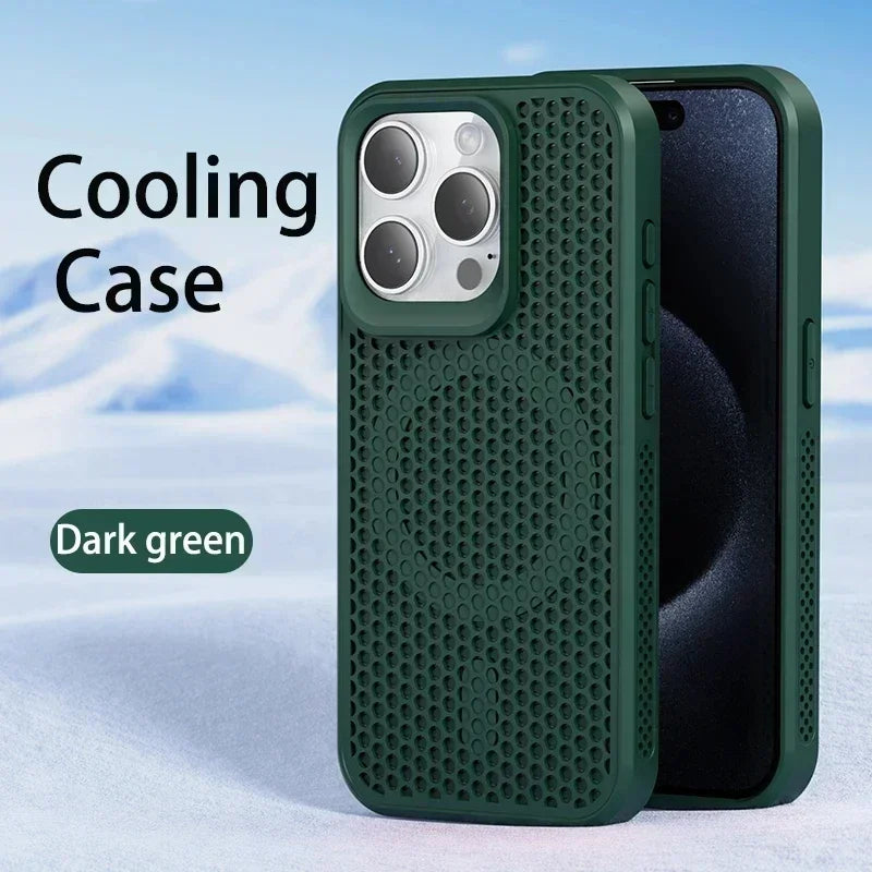 ARMORCASE™ AirFlow Mag Case — Cooling Heat-Dissipation MagSafe iPhone Case | Breathable, Matte, Magnetic | iPhone 11–17 Pro Max