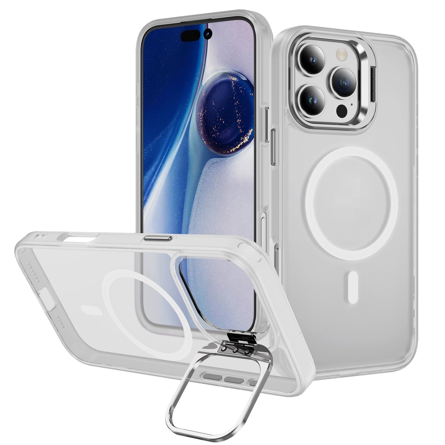 Magnetic Armor Case with Kickstand & Camera Protection – iPhone Series