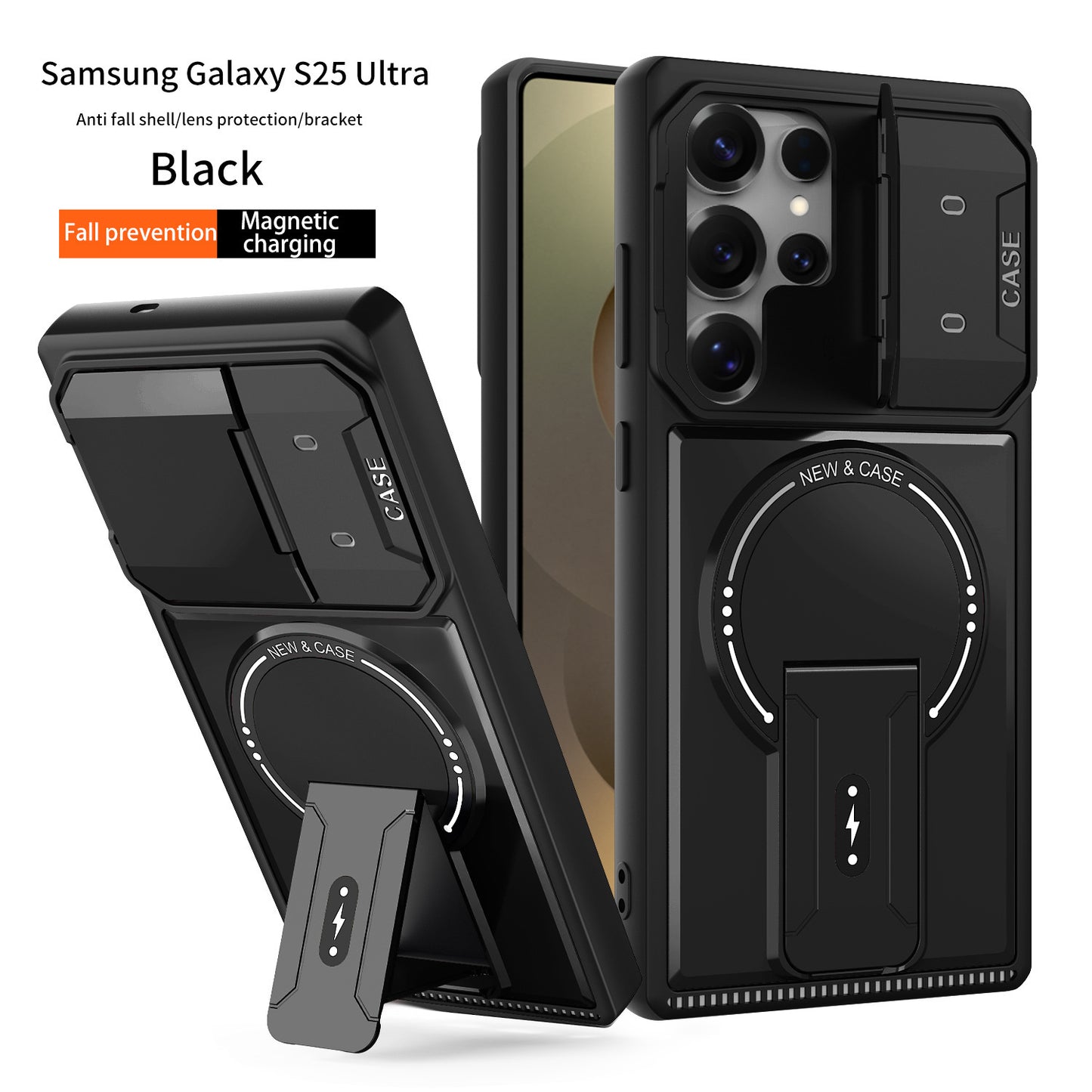 ARMORCASE™ MechStand Case — Magnetic Stand + Full Lens Protection | Samsung Galaxy