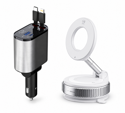 ARMORCASE™ Strong Magnetic Car Phone Holder & PowerDrive Retract Pro