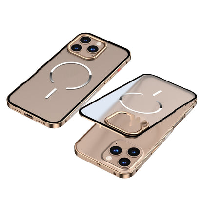 ARMORCASE™ Frosted Magnetic Ring Metal Frame Case — MagSafe-Ready Hard Cover for iPhone