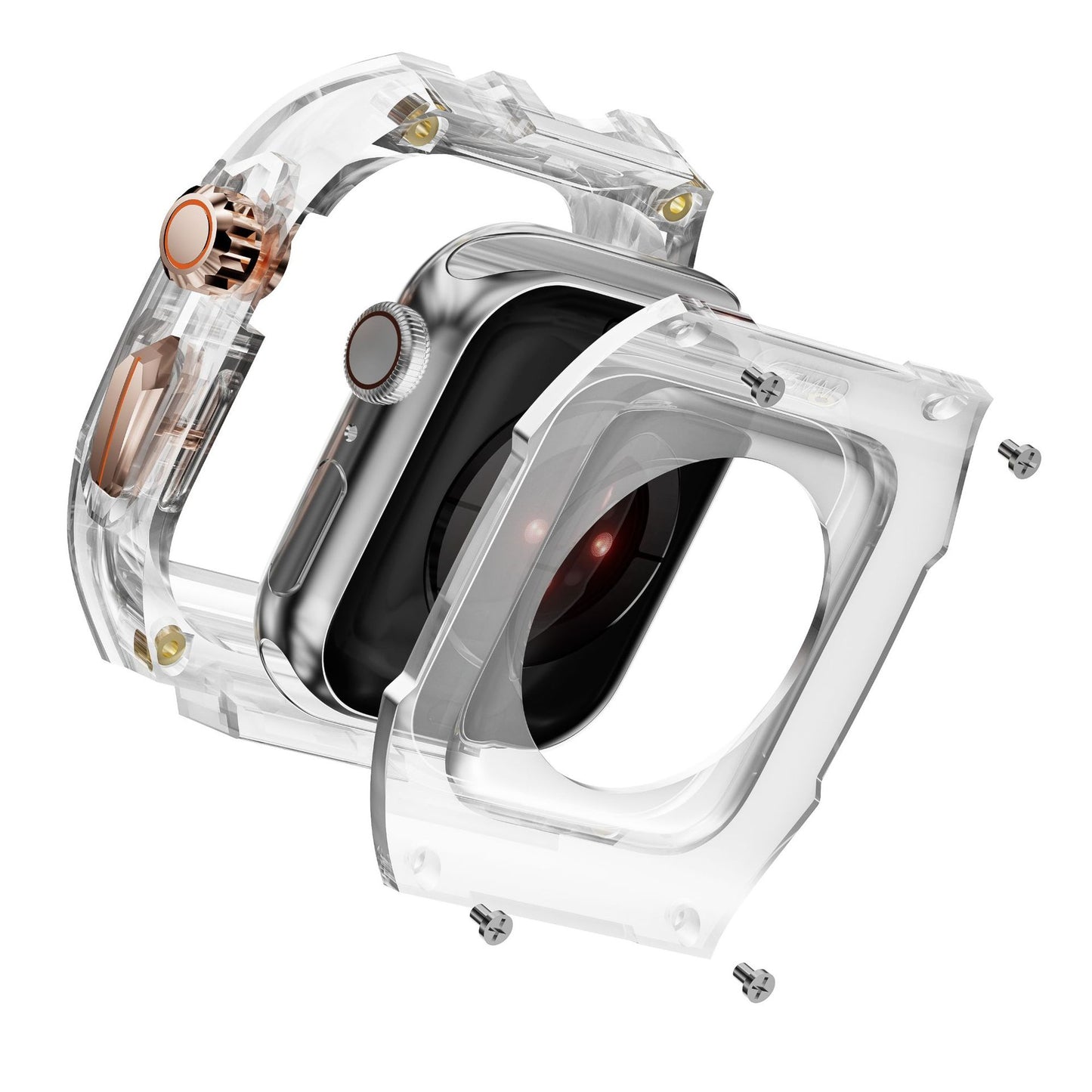 ArmorCase™ Rugged Transparent Case & TPU Band for Apple Watch 9/8/7/6/SE (44mm / 45mm)