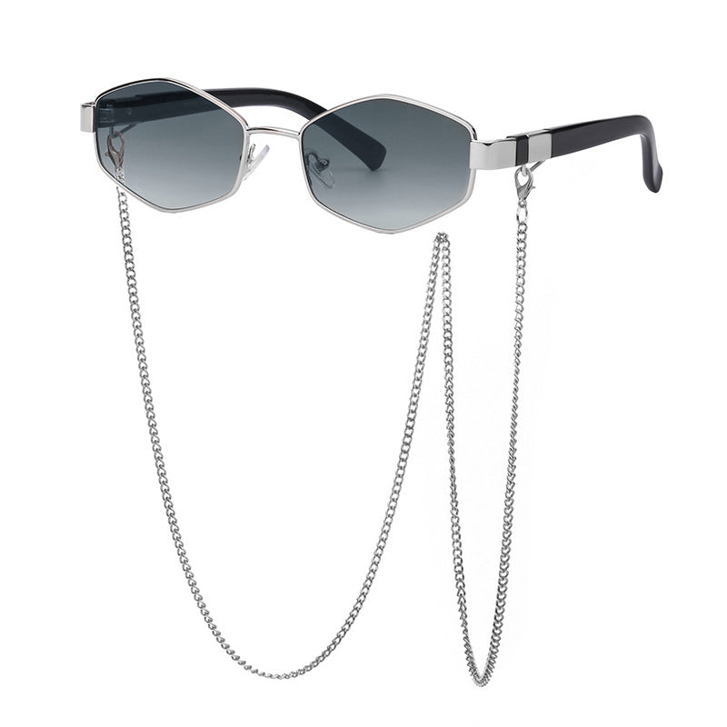ARMORCASE™ Korean Style Chain Sunglasses — Retro Slim Frame, UV Protection
