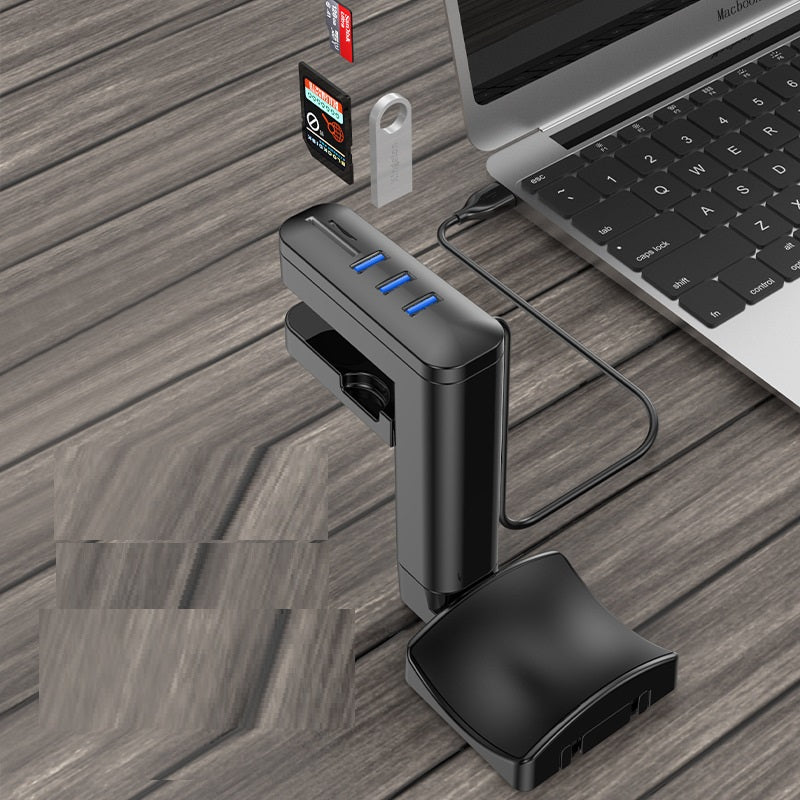ARMORCASE™ DeskGrip Pro — 360° Swivel Headphone Desk Hook | USB Hub, Cable Organizer | Clamp-On, No Drilling