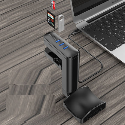 ARMORCASE™ DeskGrip Pro — 360° Swivel Headphone Desk Hook | USB Hub, Cable Organizer | Clamp-On, No Drilling