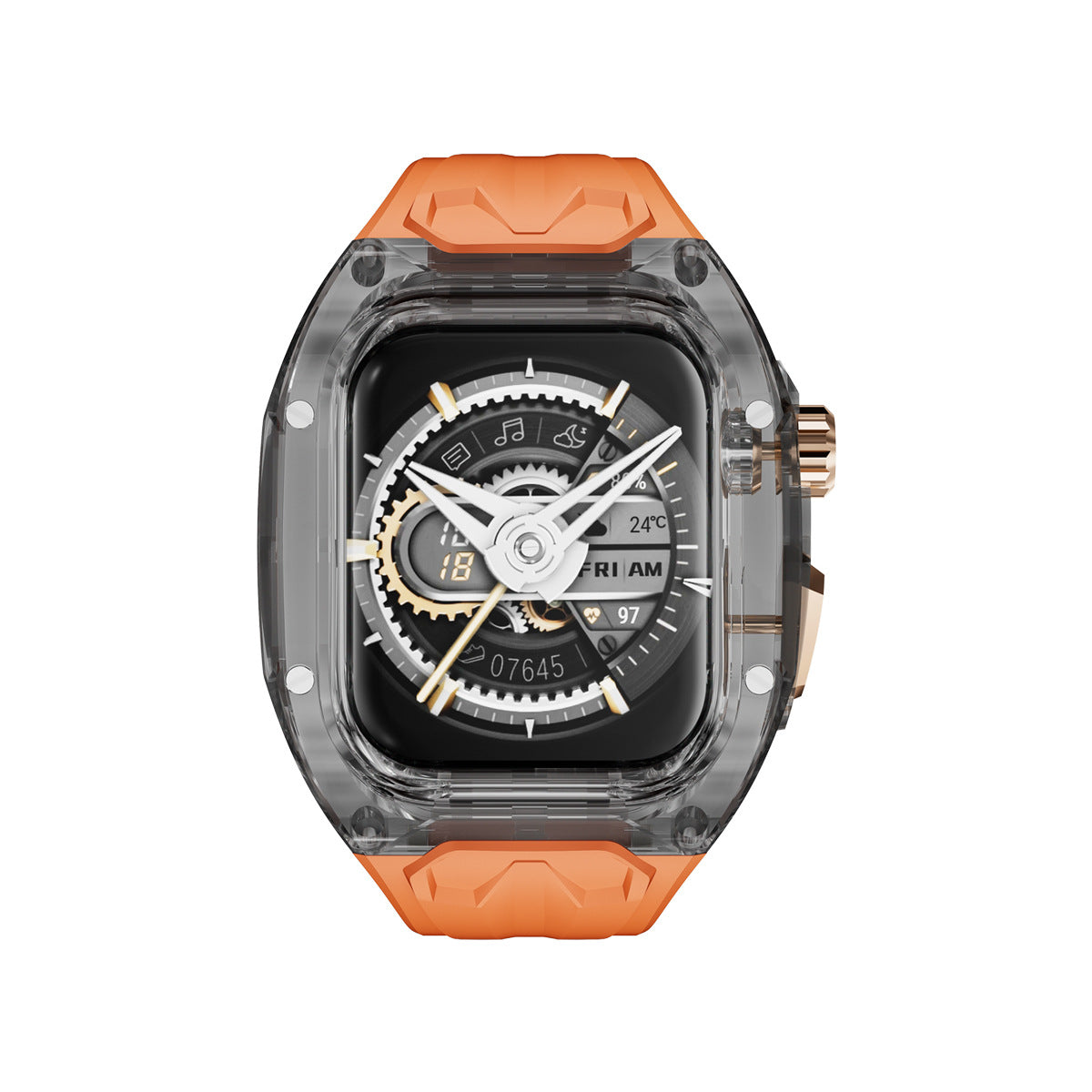 ArmorCase™ Rugged Transparent Case & TPU Band for Apple Watch 9/8/7/6/SE (44mm / 45mm)