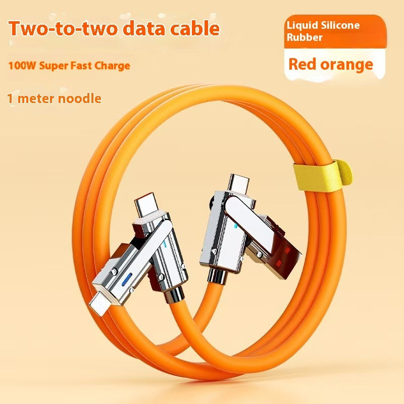 ARMORCASE™ 4-in-1 Fast Charging Cable — 100W/120W Multi-Interface USB-C, Lightning & More