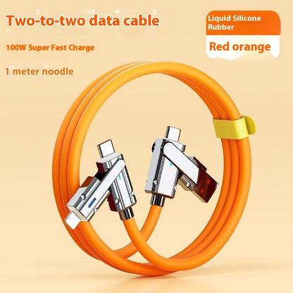 ARMORCASE™ 4-in-1 Fast Charging Cable — 100W/120W Multi-Interface USB-C, Lightning & More