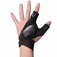 ARMORCASE™ NightGrip Gloves — LED Fishing & Repair Half-Finger Gloves | Battery-Powered Light | Unisex