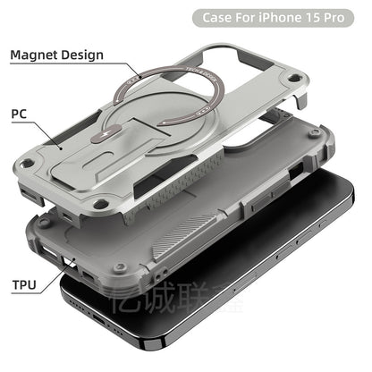 ARMORCASE™ MagArmor Pro — Military-Grade MagSafe iPhone Case | Shockproof, Heat Dissipation | iPhone 11–15 | 7 Colors
