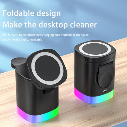 ARMORCASE™ ChargeHub RGB — 3-in-1 Foldable Wireless Charging Station with RGB Light | Phone, Watch & Earbuds